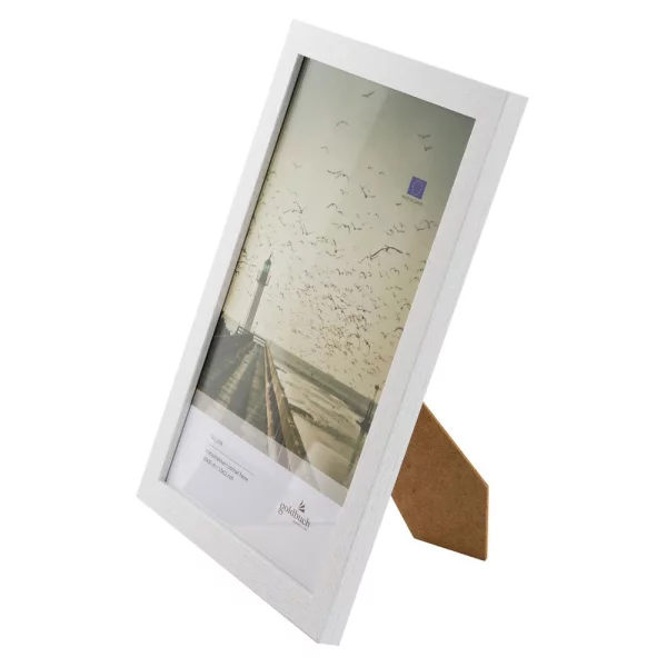 Holz Bilderrahmen Tallinn (MDF) 20x30 cm | weiß | Normalglas (2 mm)