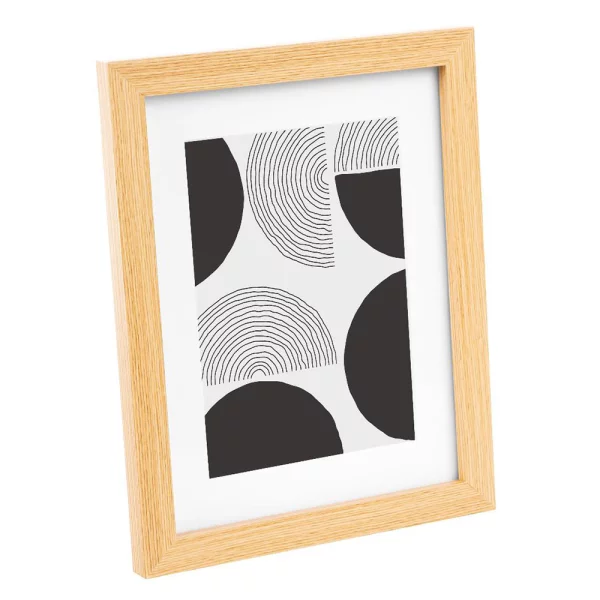 Holz Bilderrahmen (MDF) für Wandgalerie Tetris 13x18 cm | natur | Kunstglas (2 mm)