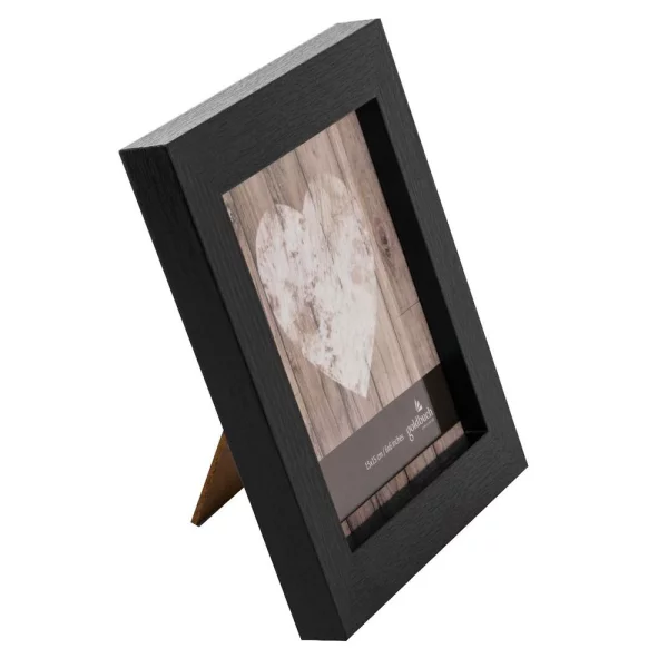 Holz-Bilderrahmen Dream (MDF) 15x15 cm | schwarz | Normalglas (2 mm)