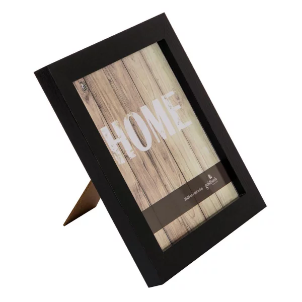 Holz-Bilderrrahmen Dream (MDF) 20x20 cm | schwarz | Normalglas (2 mm)