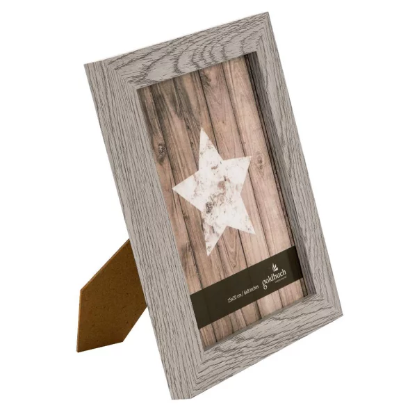 Holz-Bilderrahmen Dream (MDF) 15x20 cm | grau | Normalglas (2 mm)