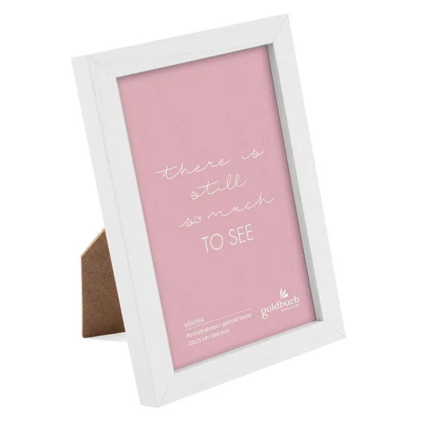 Holz Bilderrahmen Verona (MDF) 10x15 cm | weiß | Normalglas (2 mm)