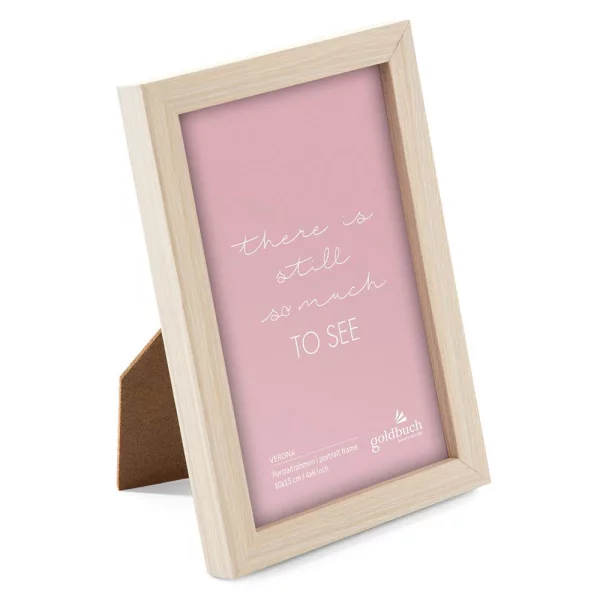 Holz-Bilderrahmen Verona (MDF) 10x15 cm | natur | Normalglas (2 mm)