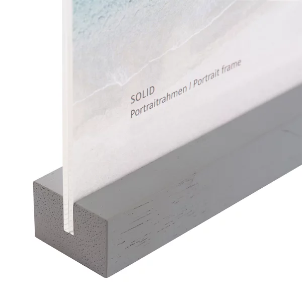 Acryl Bilderrahmen Solid 13x18 cm | grau | Kunstglas (2 mm)