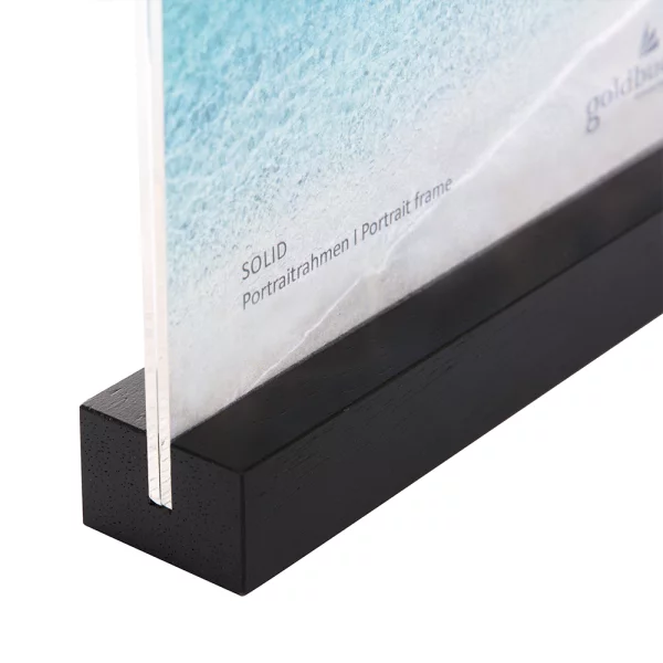 Acryl Bilderrahmen Solid 10x15 cm | schwarz | Kunstglas (2 mm)