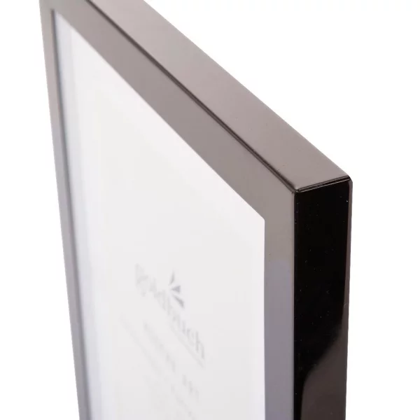 Fotorahmen Modern Art aus Metall mit Passepartout 10x15 cm | schwarz | Normalglas (2 mm)