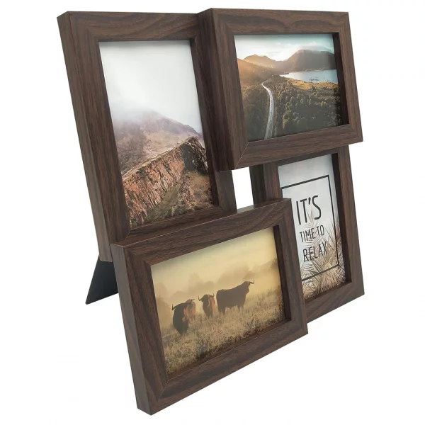 Collagerahmen Pure Barry (MDF) 4x10x15 cm | dunkelbraun | Normalglas (2 mm)