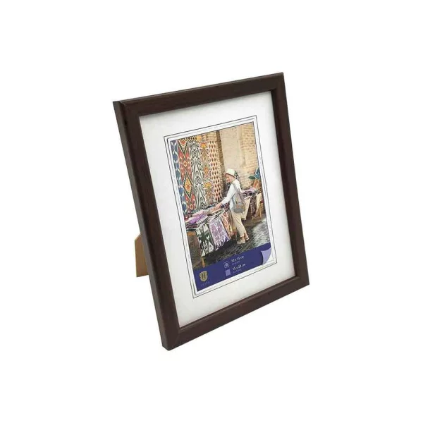 Kunststoff Bilderrahmen Fancy 10x15 cm | dunkelbraun | Normalglas (2 mm)
