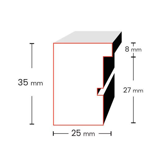 MDF Bilderrahmen Osara mit Passepartout 14,8x21 cm (10x15 cm) | Dunkelbraun | Normalglas (2 mm)
