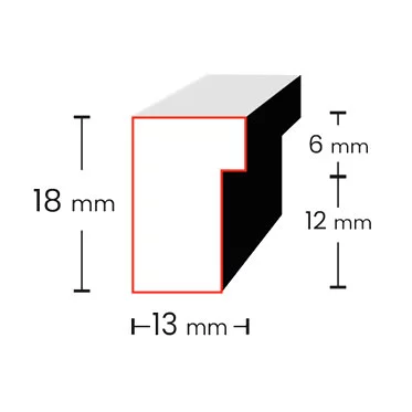 MDF Bilderrahmen Eloura 50x70 cm | Weiß | Kunstglas (1 mm)
