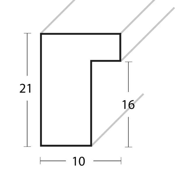 Cadre en bois Calamar sur mesure blanc-noir | verre standard (2 mm)