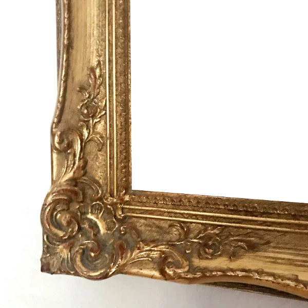 Stilrahmen - München 30x40 cm (Profil 6 cm) | warmes altgold patiniert | Normalglas (2 mm)