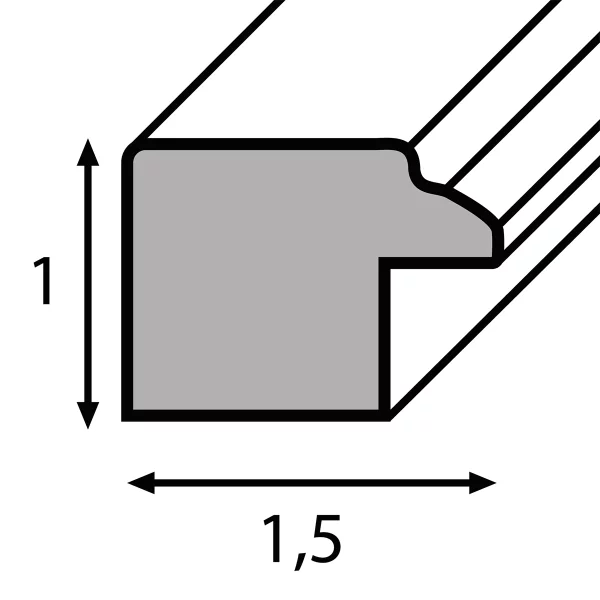 Cornice in legno Alcoy su misura colore naturale, laccato | Vetro standard (2 mm)