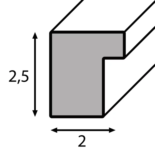 Cornice in legno Santa Cruz su misura aste in legno grezzo | Vetro standard (2 mm)