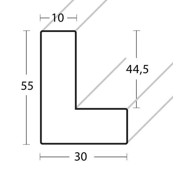 Schattenfugenrahmen Tilo 42x59,4 (A2) | Lindenholz natur | Leerrahmen (ohne Glas und Rückwand)