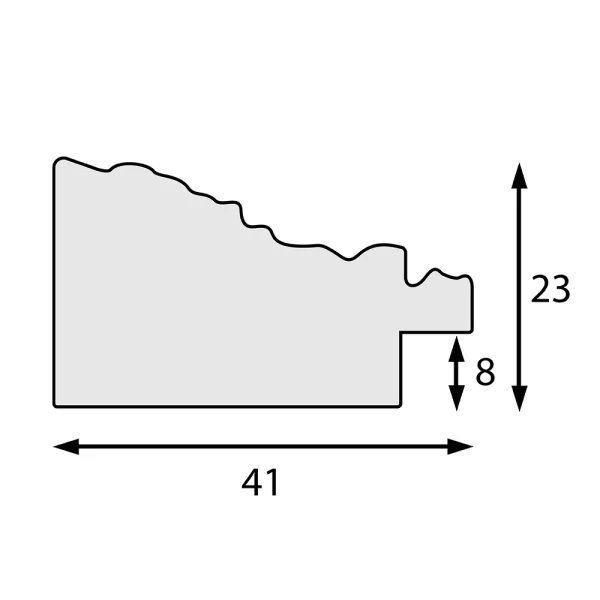 Wandspiegel León 50x75 cm | Silber | Spiegel (2 mm)