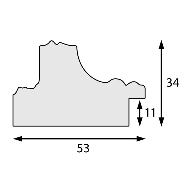 Wandspiegel Aveiro 45x60 cm | Gold | Spiegel (2 mm)