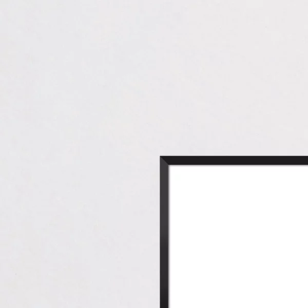1,5 mm Passepartout - Weiß mit farbigem Kern, Maßanfertigung White-Black