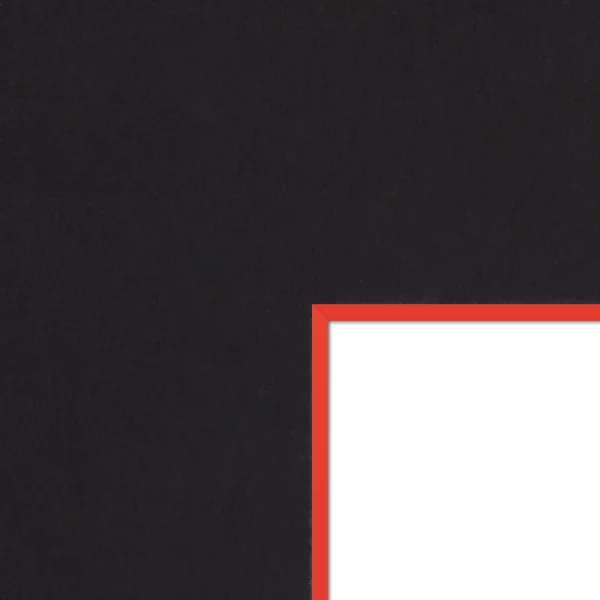 1,5 mm Passepartout - Schwarz mit farbigem Kern, individueller Ausschnitt 20x20 cm | Black-Red