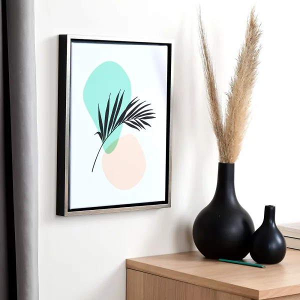 Caisse américaine Eclipse noir 60x80 cm | noir avec bord argenté | cadre vide (sans verre ni panneau arrière)