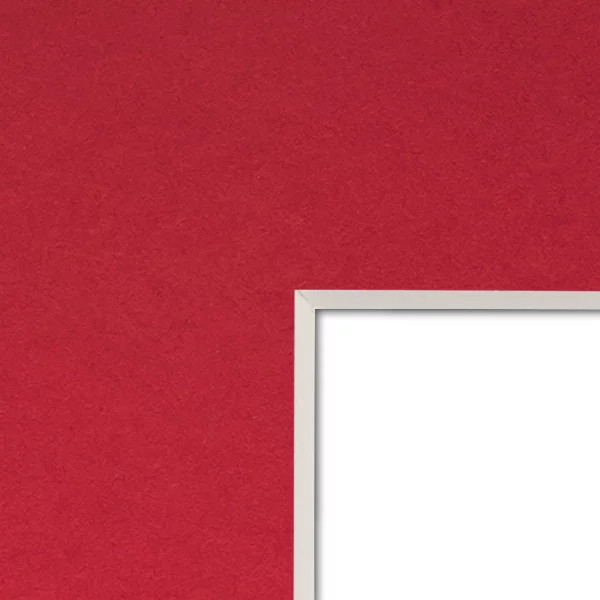 1,4 mm Passepartout White Core Maßanfertigung Fireball Red