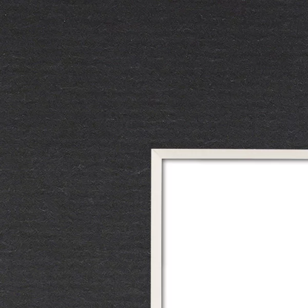 1,4 mm Passepartout in Standardformaten mit individuellem Ausschnitt 13x18 cm | Ebony