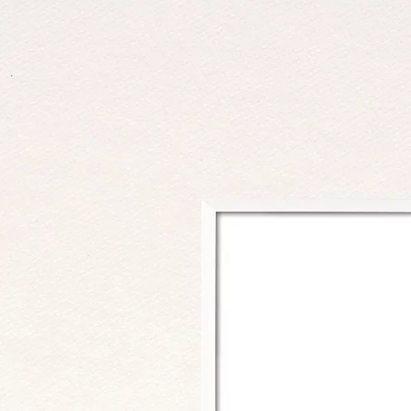 1,4 mm Passepartout in Standardformaten mit individuellem Ausschnitt 13x18 cm | Super White