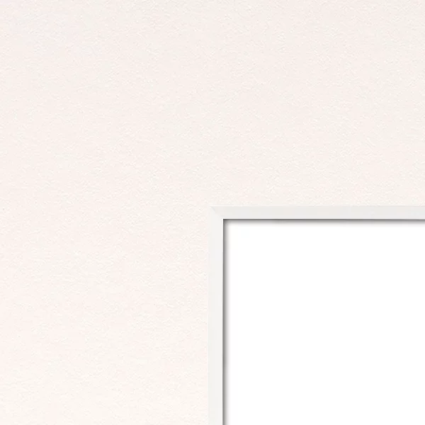 1,4 mm Passepartout in Standardformaten mit individuellem Ausschnitt 13x18 cm | White Frost