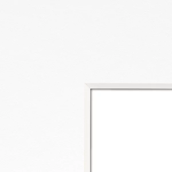 1,4 mm Passepartout in Standardformaten mit individuellem Ausschnitt 13x18 cm | White Linen