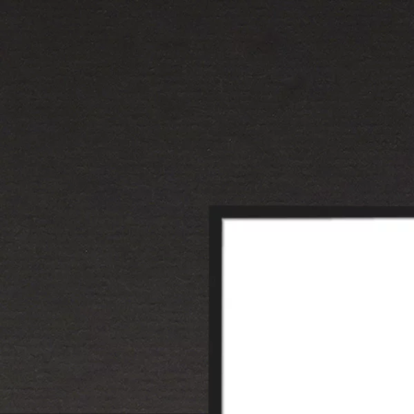 1,4 mm Passepartout Alphamat Colour Core nach Maß Black - Black Core