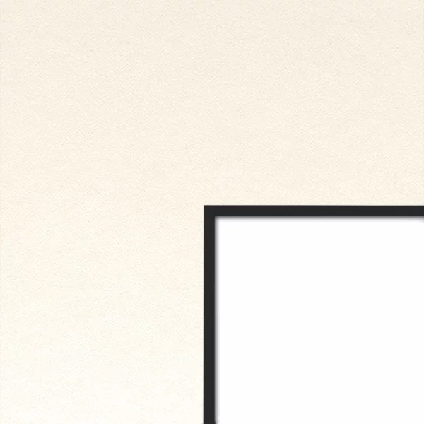 1,4 mm Passepartout Alphamat Colour Core Matte White - Black Core