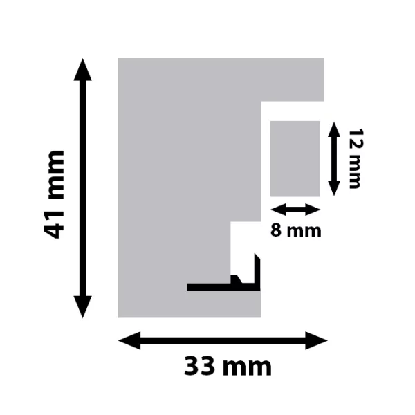 Houten lijst van beuk / esdoorn met afstandlijst op maat beuk, zwart | normaal glas (3 mm)
