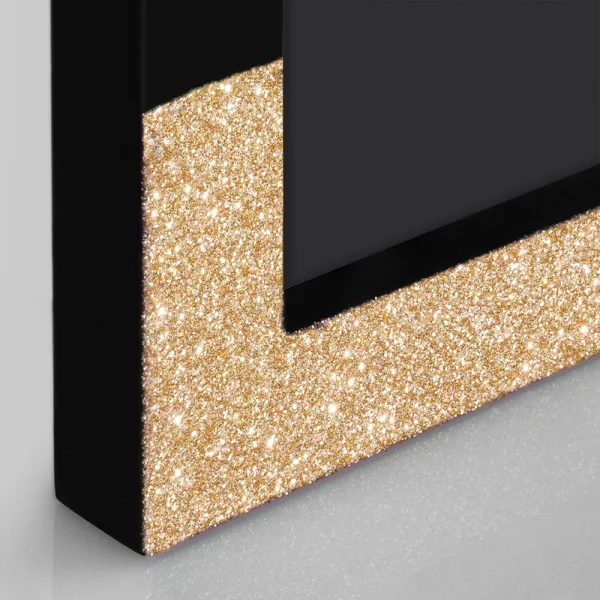 Bilderrahmen Morgex mit Glitzereffekt 13x18 cm | Schwarz | Normalglas (2 mm)