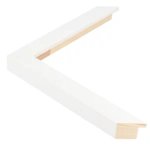 Holzrahmen TRIBECA 2 nach Maß White - Square | Normalglas (2 mm)