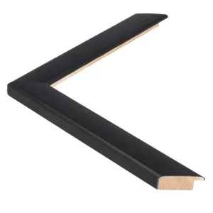 Holzrahmen TRIBECA 2,3 nach Maß Black - Round | Normalglas (2 mm)