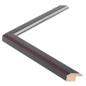 Holzrahmen APART III 1,67 13x18 cm | Altbirnbaum mit Silber | Normalglas (2 mm)