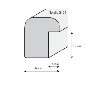 Holzrahmen NORDIC 2 13x18 cm | Silver | Normalglas (2 mm)