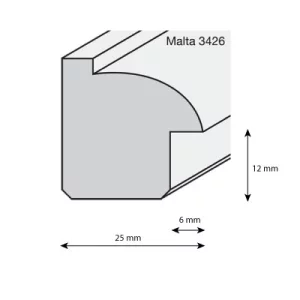 Holzrahmen MALTA mittel 2,5 13x18 cm | Champagne | Normalglas (2 mm)