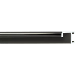 Alurahmen Serie 404 Zuschnitt Schwarz poliert, gebürstet | Normalglas (2 mm)