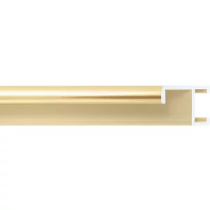 Alurahmen Serie 411 Zuschnitt Gold poliert, gebürstet | Normalglas (2 mm)