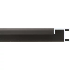 Alurahmen Serie 411 Zuschnitt Schwarz matt, gebürstet | Normalglas (2 mm)