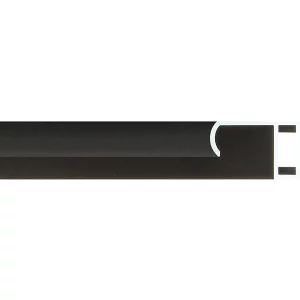 Alurahmen Serie 415 Zuschnitt Schwarz matt, gebürstet | Normalglas (2 mm)