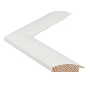 Holzrahmen TRIBECA 4,6 nach Maß White - Large round | Normalglas (2 mm)