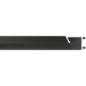 Alurahmen Serie 421 Zuschnitt Schwarz matt, gebürstet | Normalglas (2 mm)