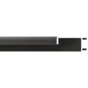 Alurahmen Serie 422 Zuschnitt Schwarz matt, gebürstet | Normalglas (2 mm)