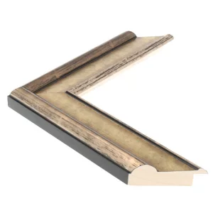 Holzrahmen CANALETTO 4,5 nach Maß Gold | Normalglas (2 mm)