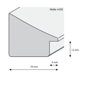 Holzrahmen MALTA breit 3,9 nach Maß Champagne | Normalglas (2 mm)