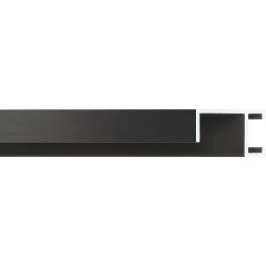 Alurahmen Serie 450 Zuschnitt Schwarz matt, gebürstet | Normalglas (2 mm)