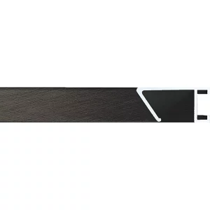 Alurahmen Serie 451 Zuschnitt Schwarz matt, kreuzgebürstet | Normalglas (2 mm)