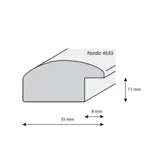 Holzrahmen NORDIC 3,5 13x18 cm | Silver | Normalglas (2 mm)